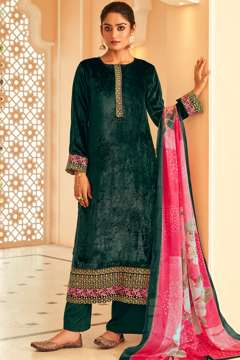 Velvet Senses Premium Plush Velvet Salwar Suit Design