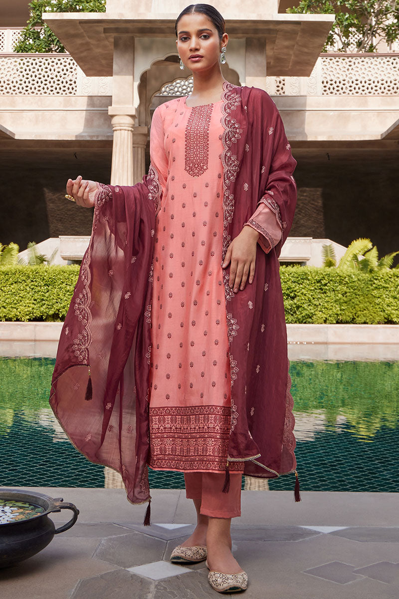 Six Senses Pure Bemberg Soft Silk Salwar Suit Design 1006