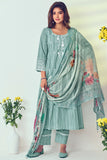 Green Superior Cotton Katha Print Salwar Suit