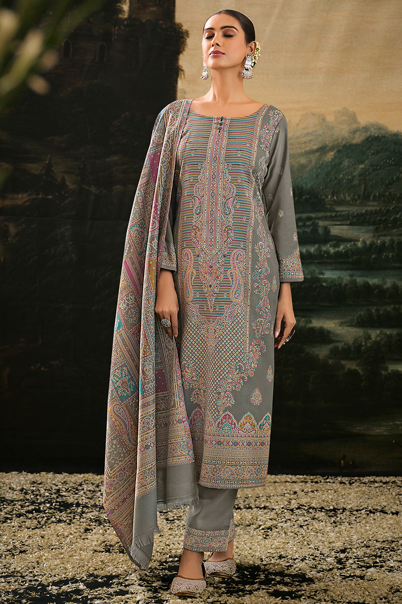 Premium Pure Pashmina Jacquard Salwar Suits