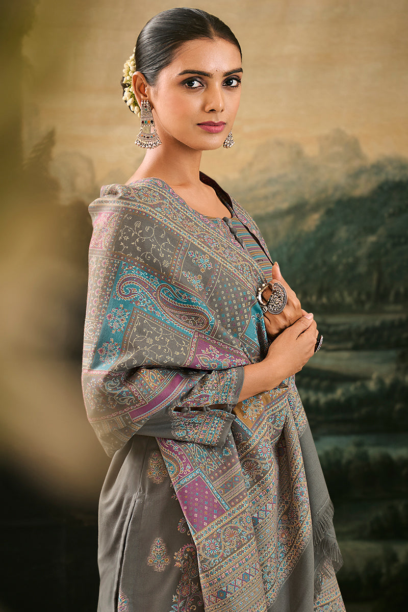 Premium Pure Pashmina Jacquard Salwar Suits