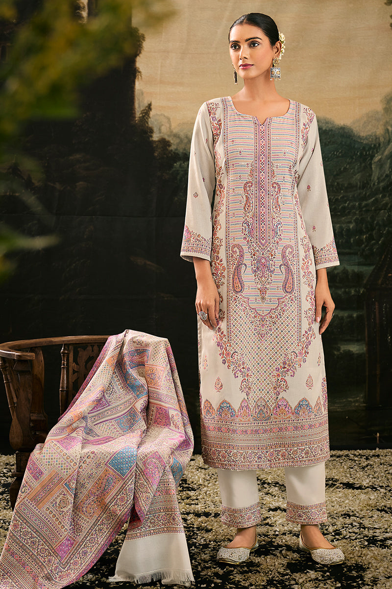 Premium Pure Pashmina Jacquard Salwar Suits