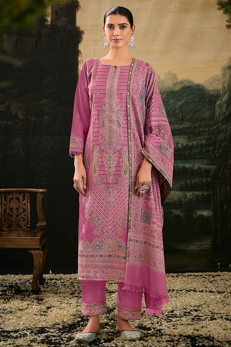 Premium Pure Pashmina Jacquard Salwar Suits