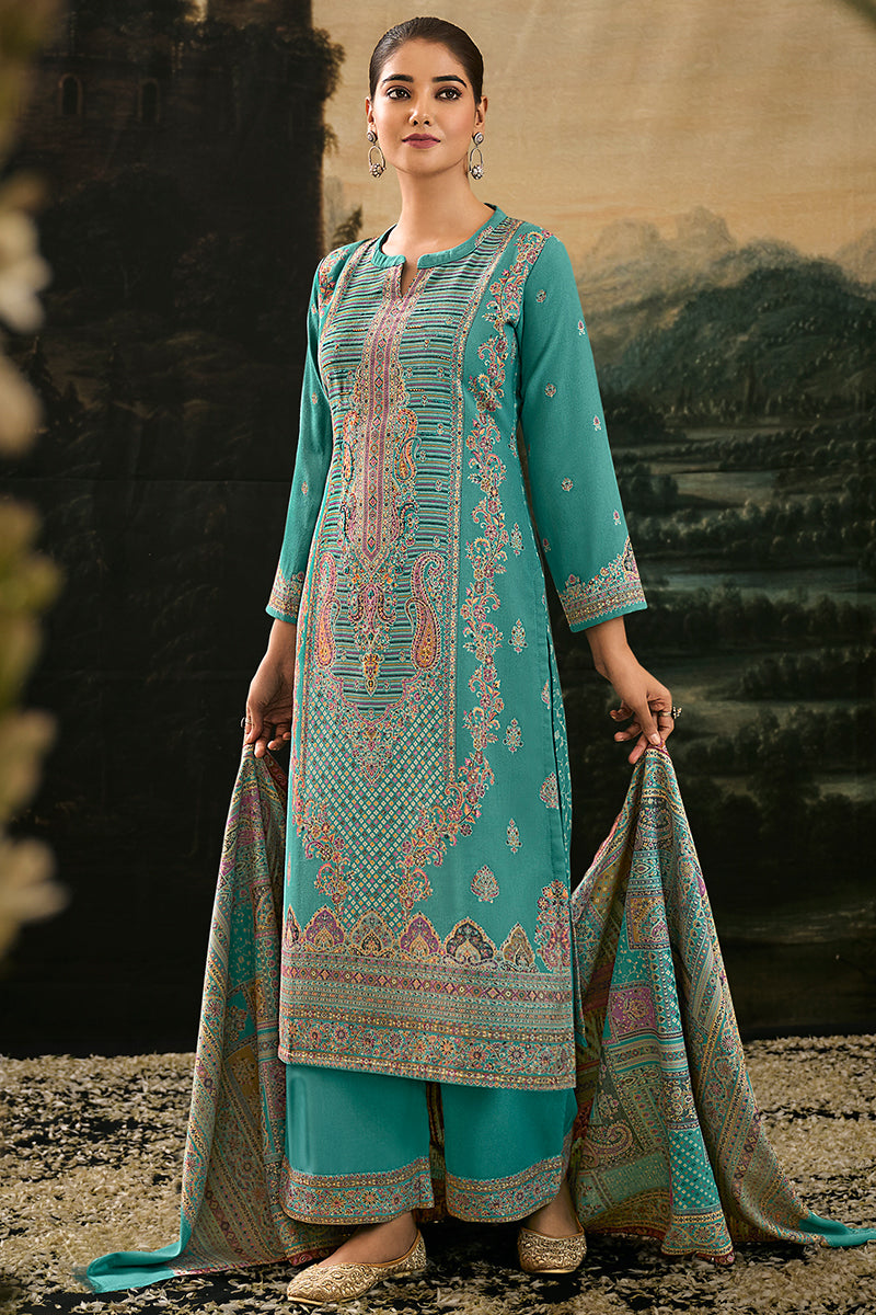 Premium Pure Pashmina Jacquard Salwar Suits