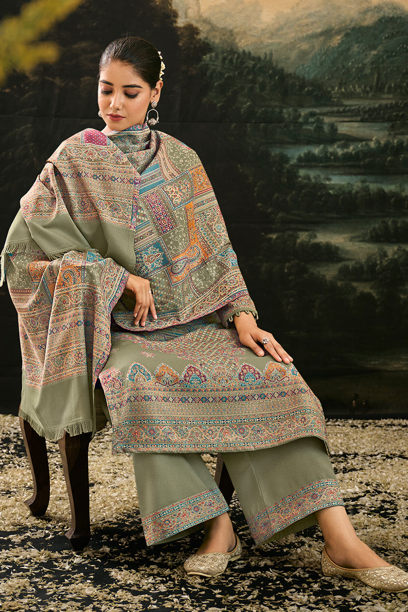 Premium Pure Pashmina Jacquard Salwar Suits