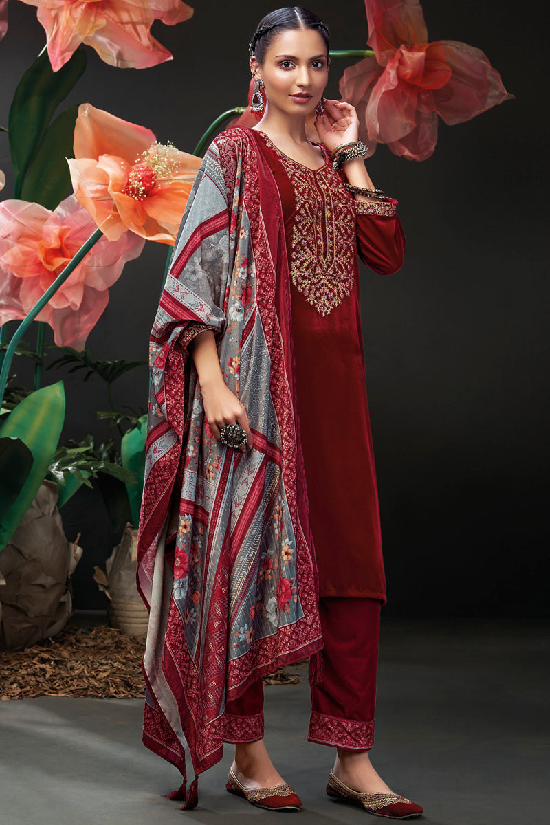 Saira Velvet Salwar Suit Design