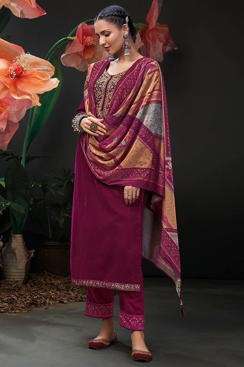 Saira Velvet Salwar Suit Design