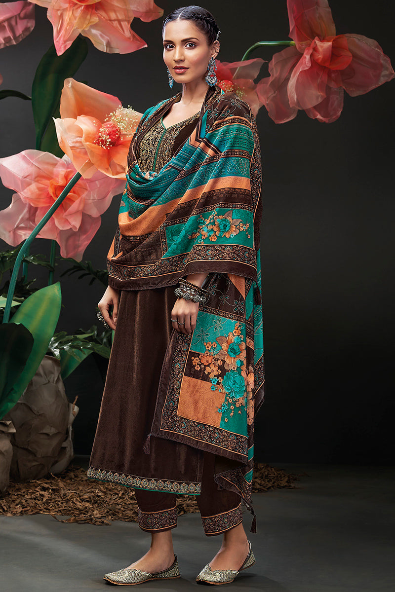 Saira Velvet Salwar Suit Design