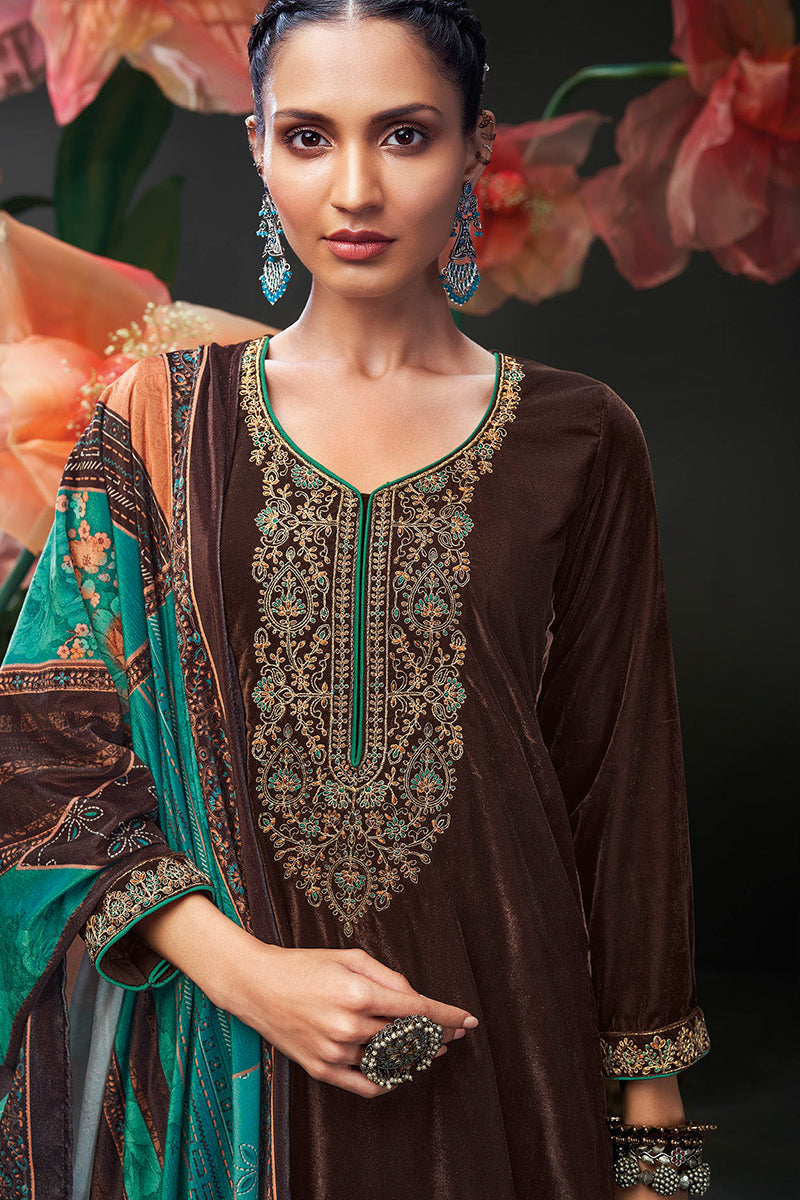 Saira Velvet Salwar Suit Design