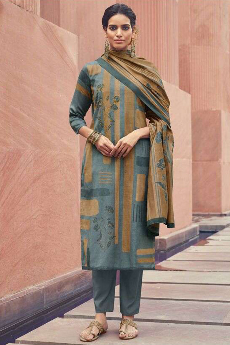 Winter Cluster Pashmina Salwar Suit Design